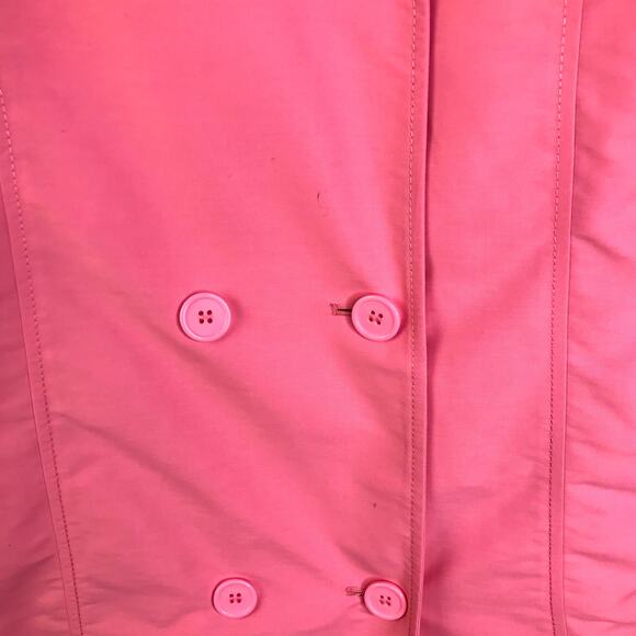Max&Co. Trench Coat‎ Womens Pink Sz 6 Belted Jacket double breasted - Picture 8 of 12